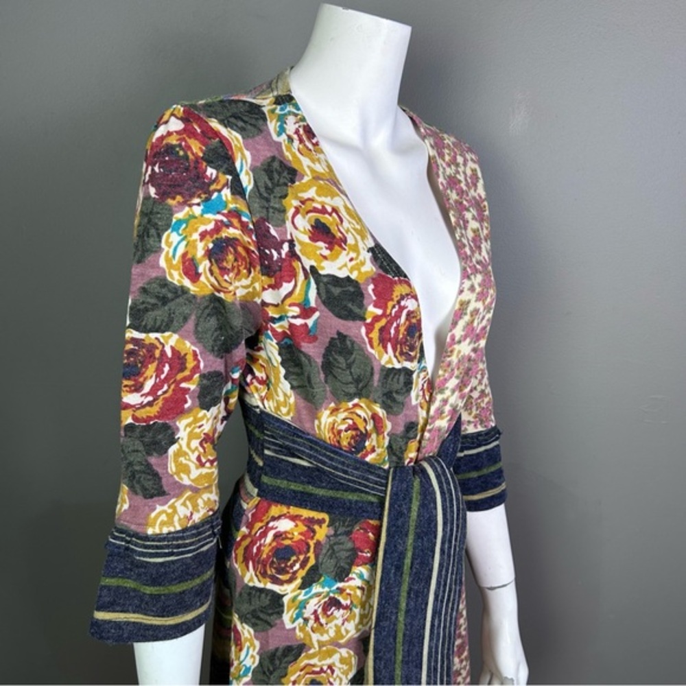 Tracy Porter cardigan size 2‎ - 4 fairy longline floral wrap mixed media rose